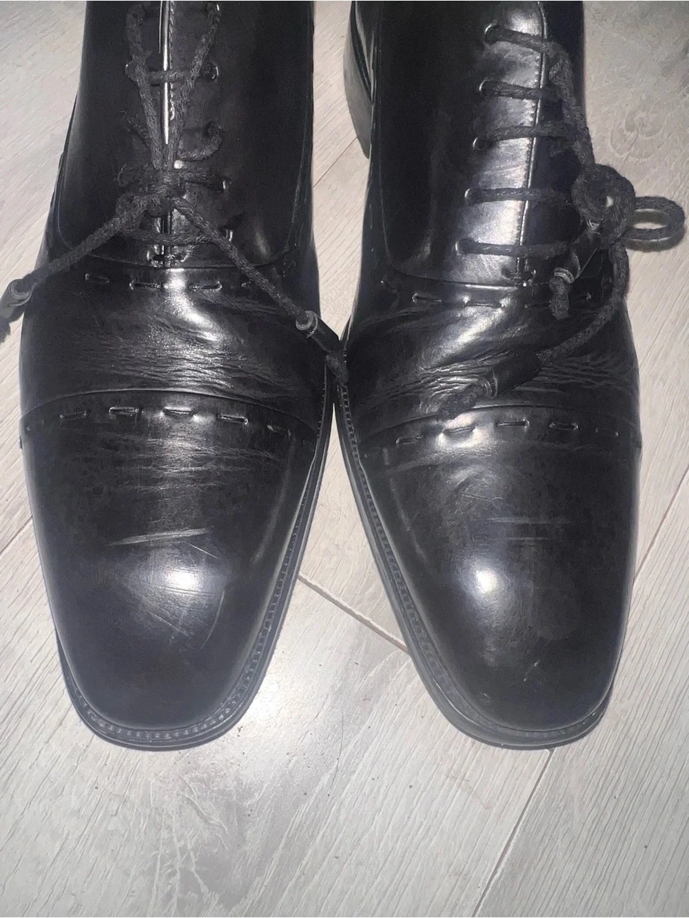Mezlan Brizio Black Leather Cap Toe Oxfords- Size 13 M filigree Crest